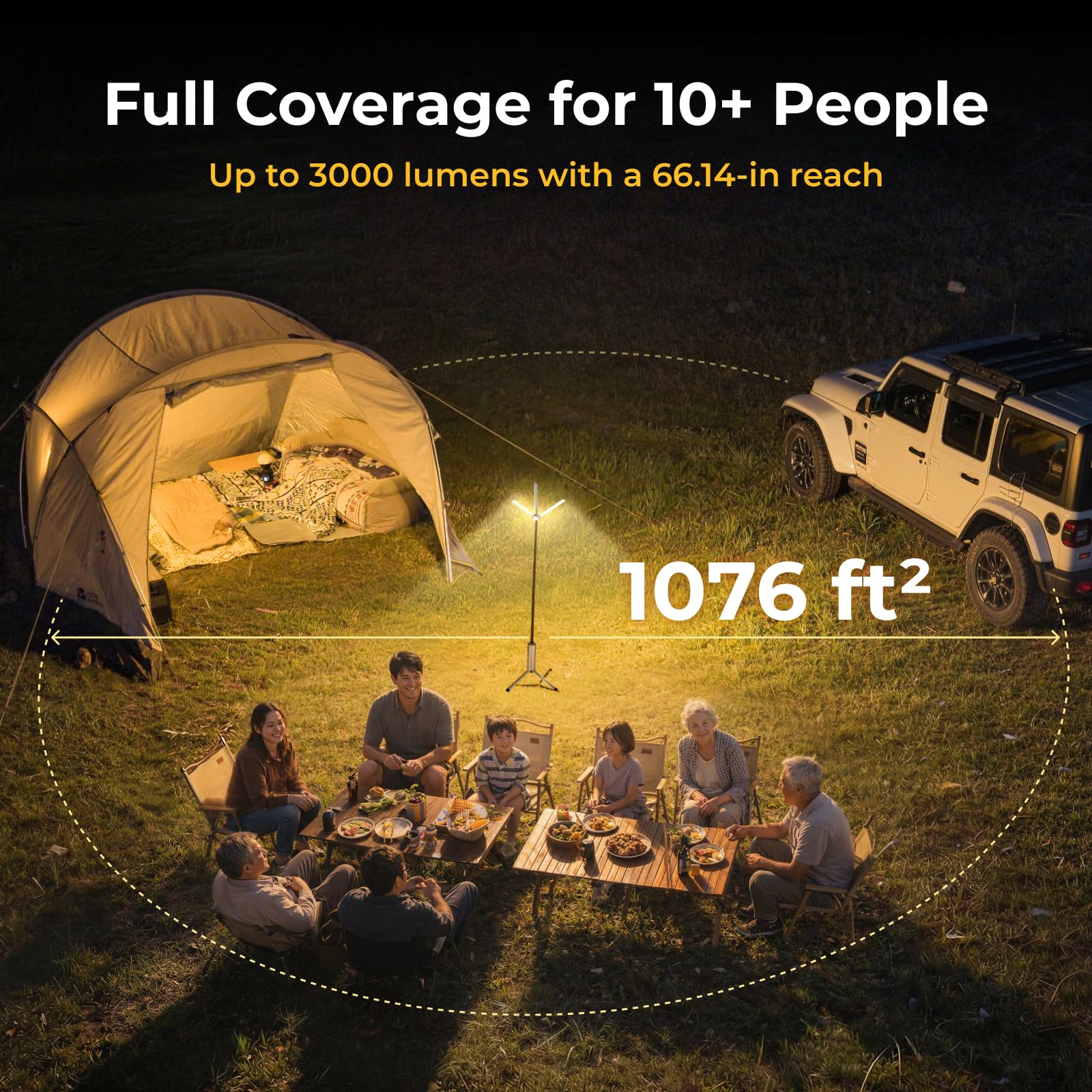 Amazon.co.jp: BougeRV 伸縮キャンプライト T1 15600mAh 充電式
